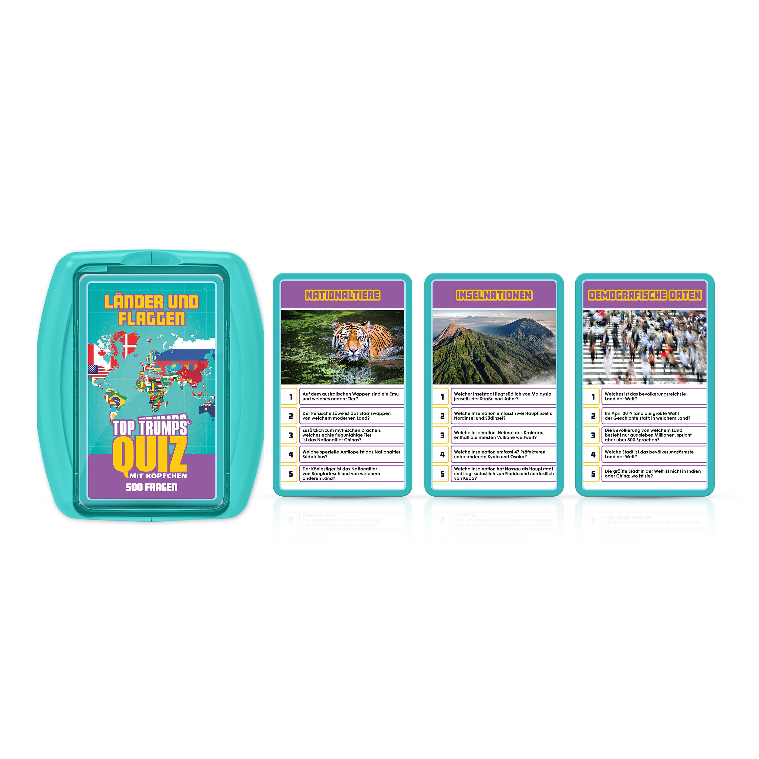 Top Trumps Quiz - Länder und Flaggen Quizspiel Gesellschaftsspiel Wissensspiel