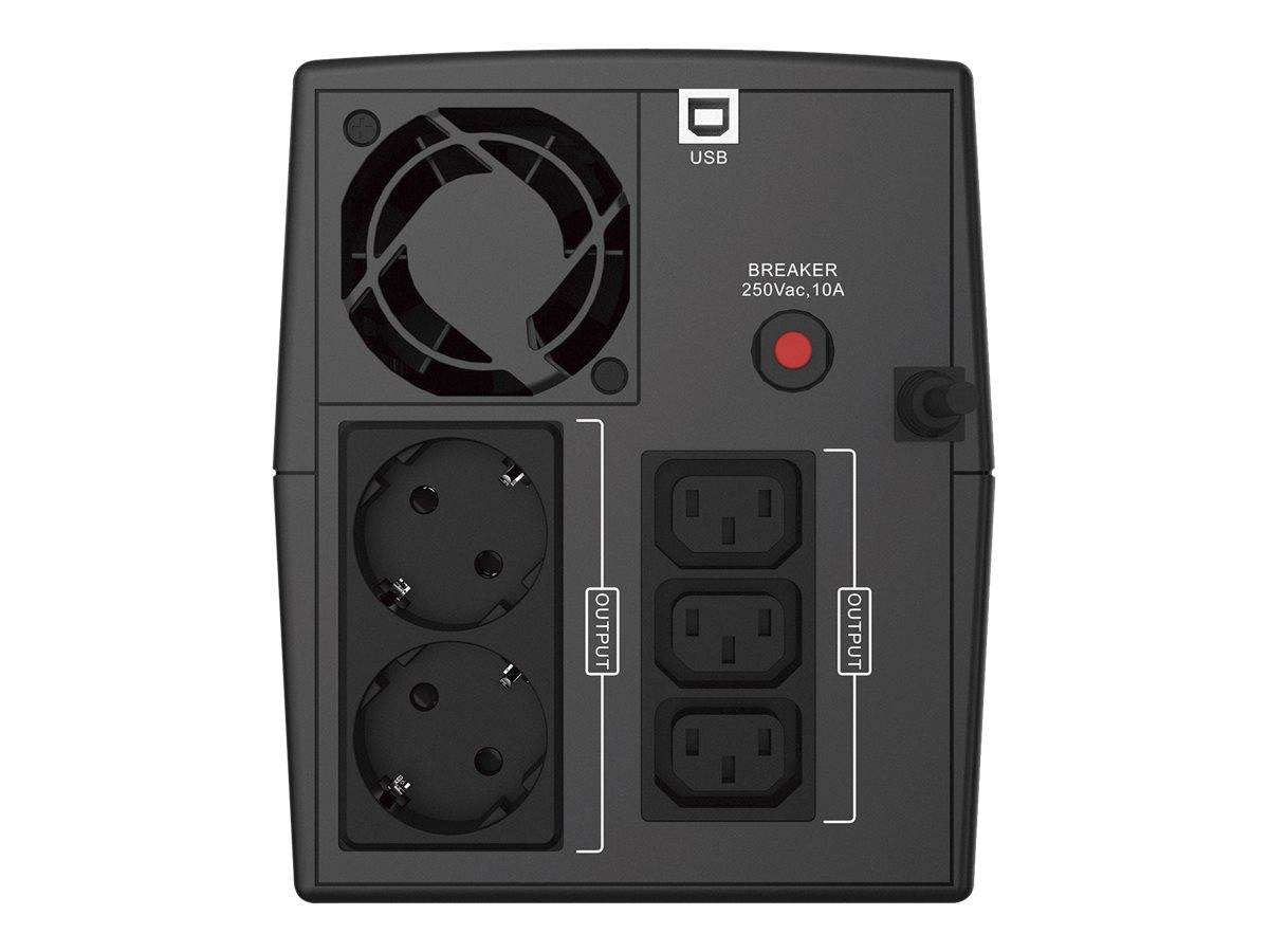 CONCEPTRONIC ZEUS UPS 1200VA 720W IEC+Schuko Socket