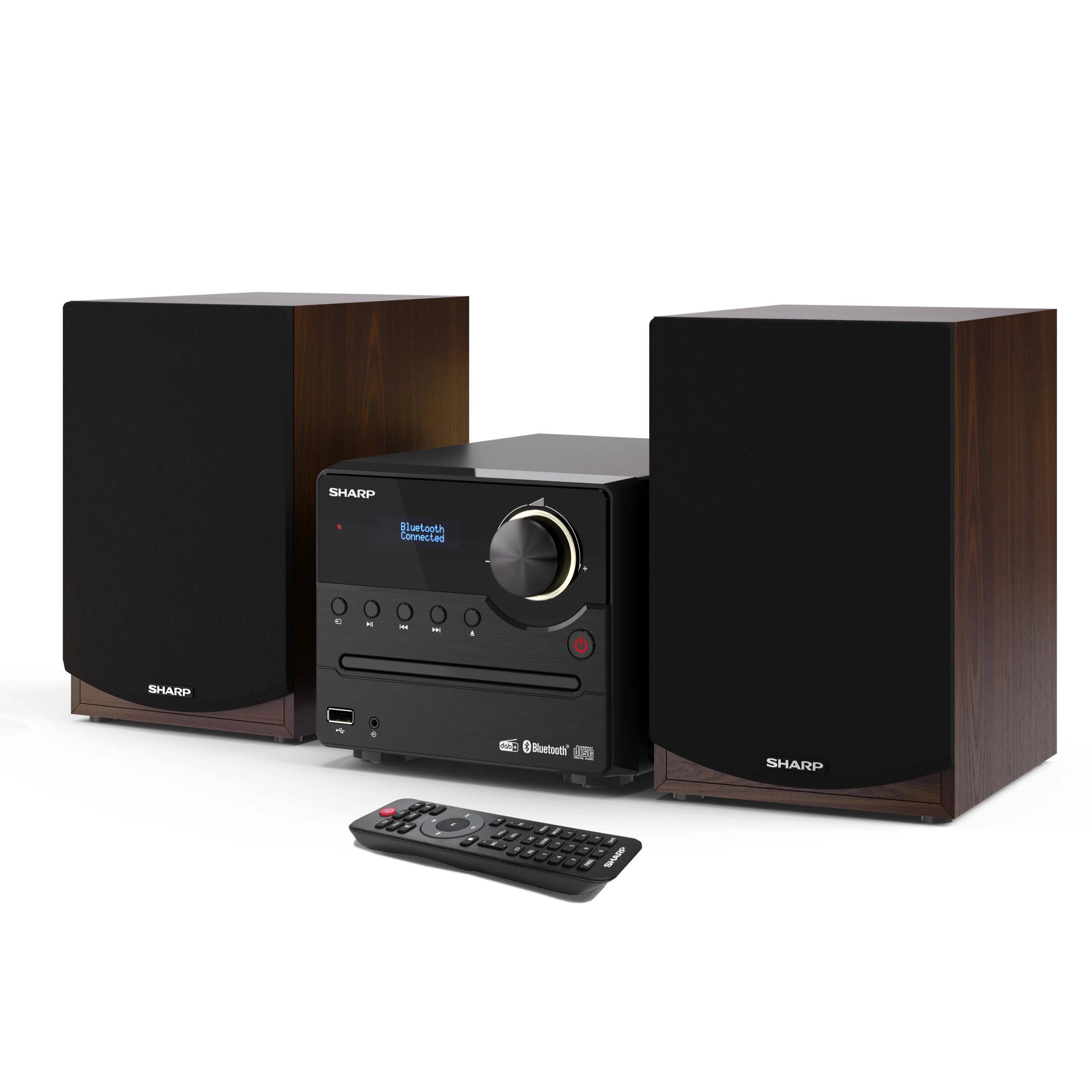 SHARP XL-B517D(BR) - Hi-Fi Kompaktanlage mit DAB+/FM - Bluetooth 5.0, CD-Player & USB-Wiedergabe, 60 Senderspeicher