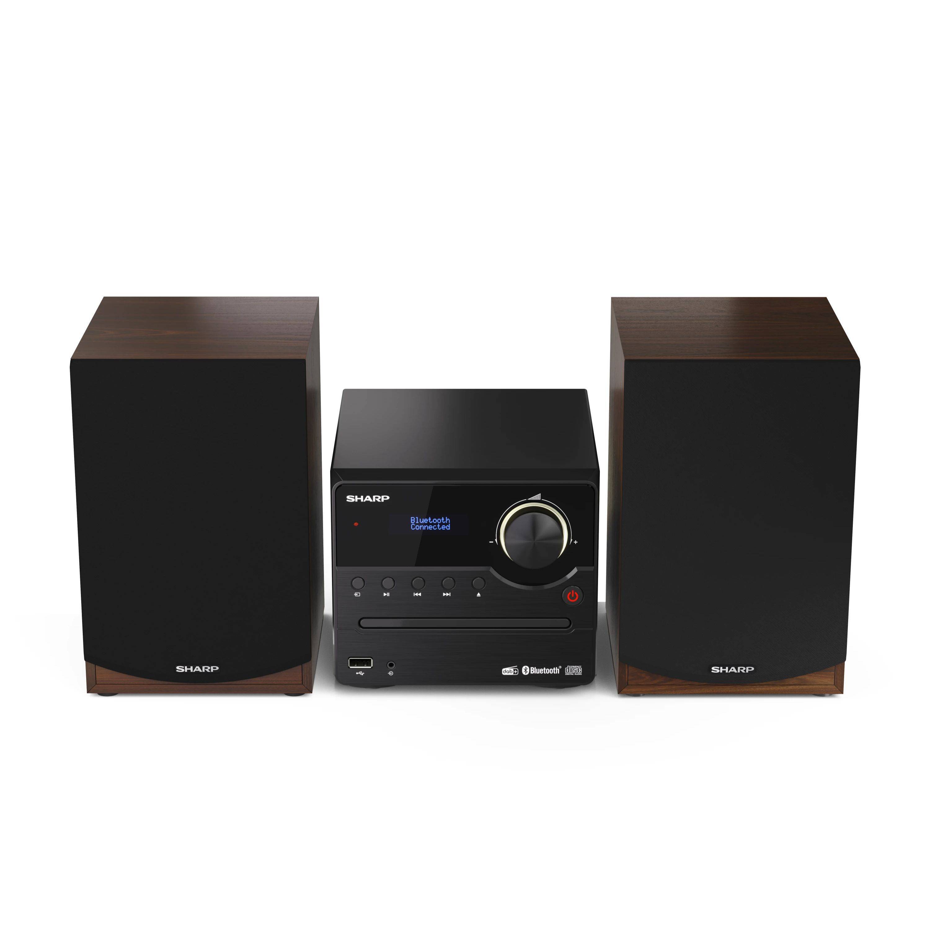 SHARP XL-B517D(BR) - Hi-Fi Kompaktanlage mit DAB+/FM - Bluetooth 5.0, CD-Player & USB-Wiedergabe, 60 Senderspeicher