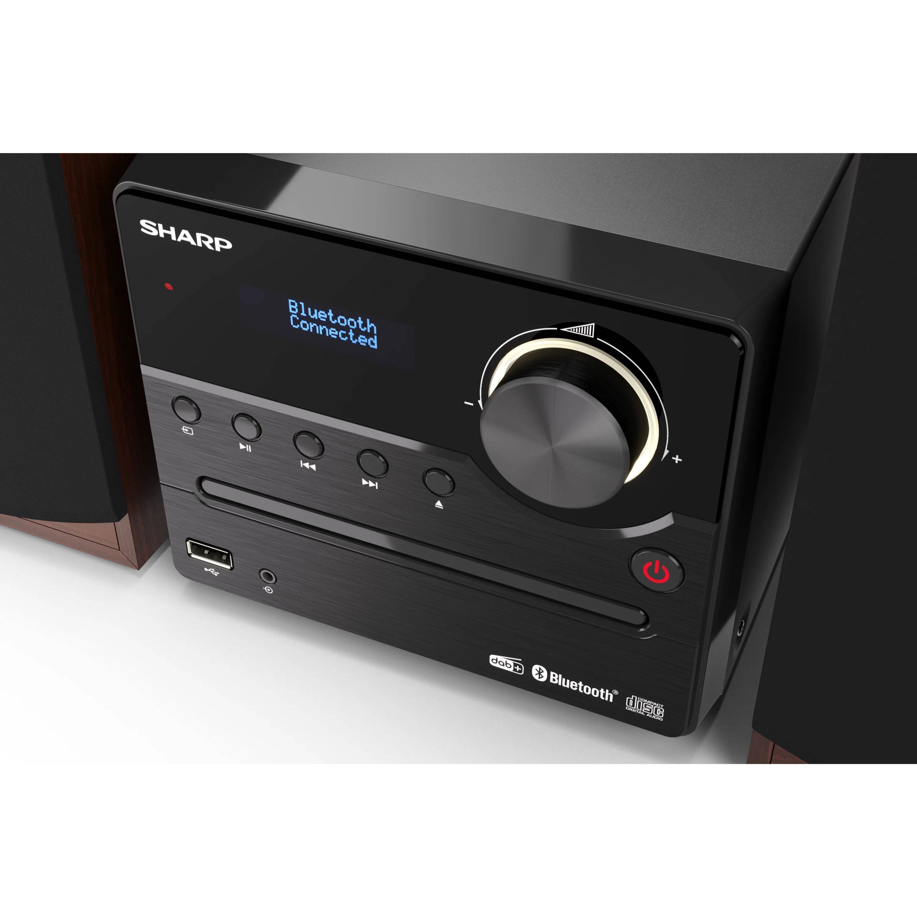 SHARP XL-B517D(BR) - Hi-Fi Kompaktanlage mit DAB+/FM - Bluetooth 5.0, CD-Player & USB-Wiedergabe, 60 Senderspeicher