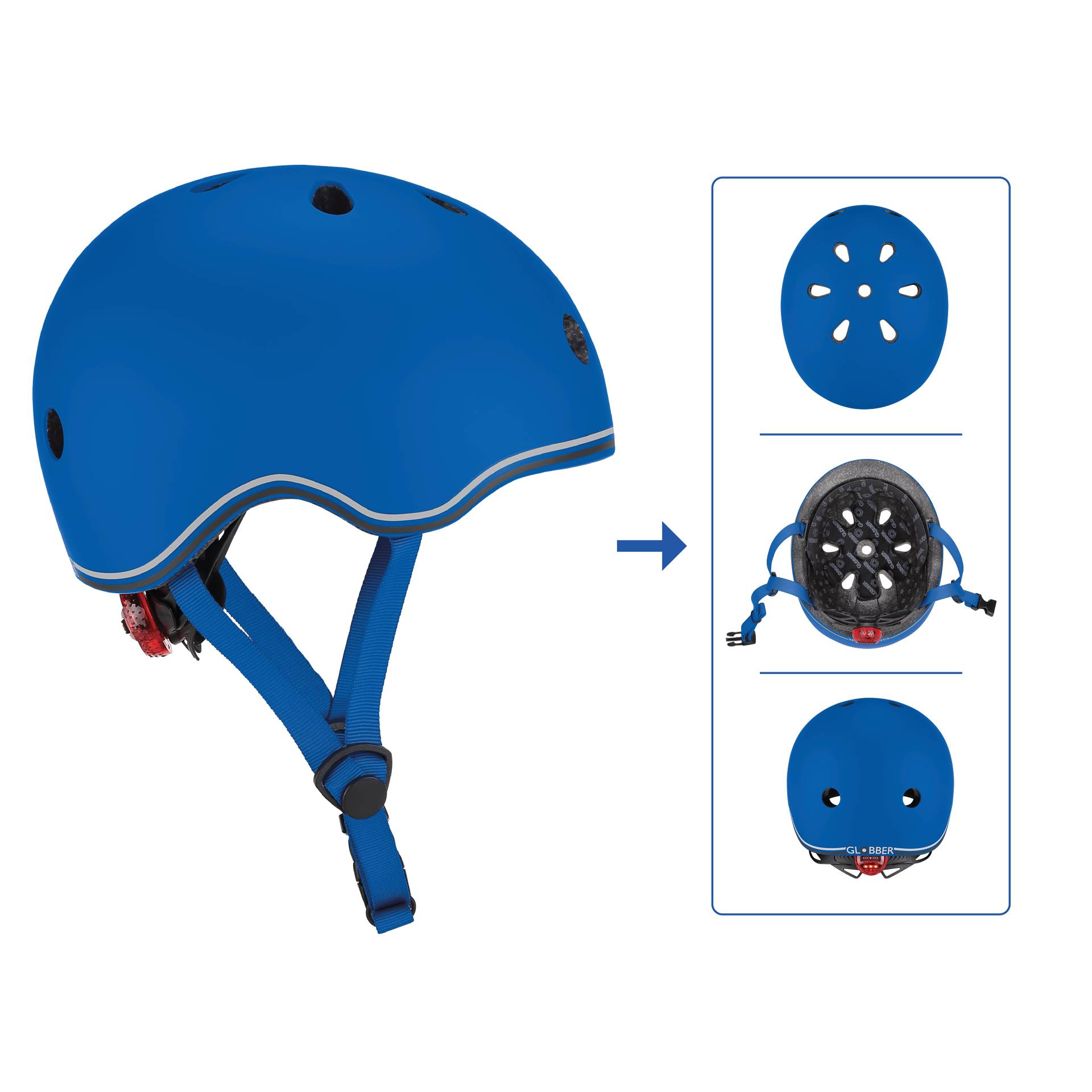 GLOBBER HELM GO-UP LIGHTS Gr. XXS/XS 45-51 dunkelblau