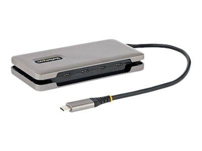 StarTech.com 4-Port USB-C Hub, 4x USB-C Ports, USB 3.1 10Gbps, Portable USB C Hub with 100W Power Delivery Pass-Through, Portable USB Type C Hub w/