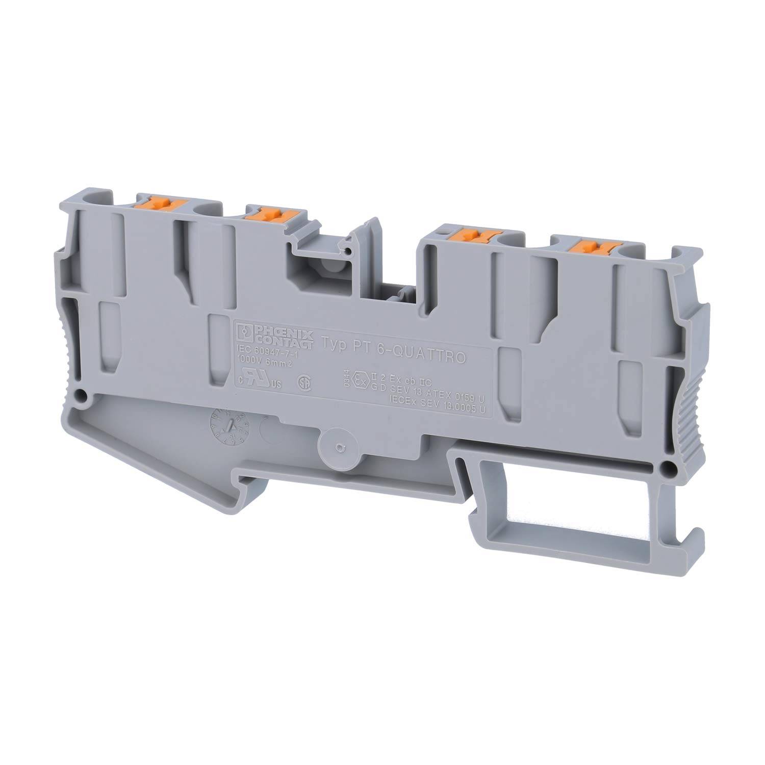 Phoenix Contact Durchgangsklemme PT 6-QUATTRO Push-In-Anschluss Nennspannung 1000V Kurzzeitstrom 0,72kA - 1 Stück