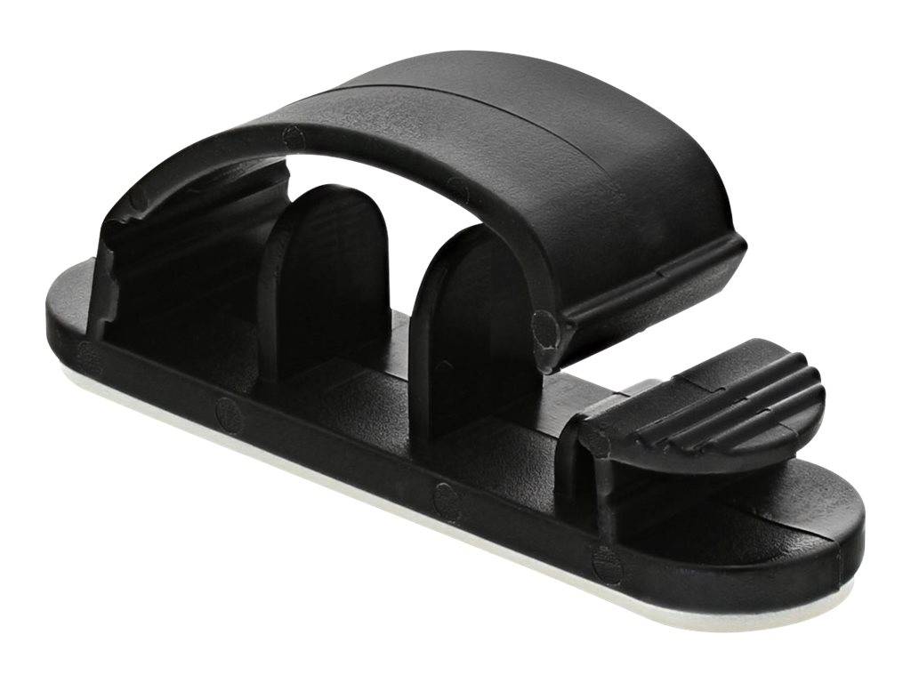 INLINE - 10er Pack Kabelmanager - mit Klebesockel - 5,4cm - schwarz