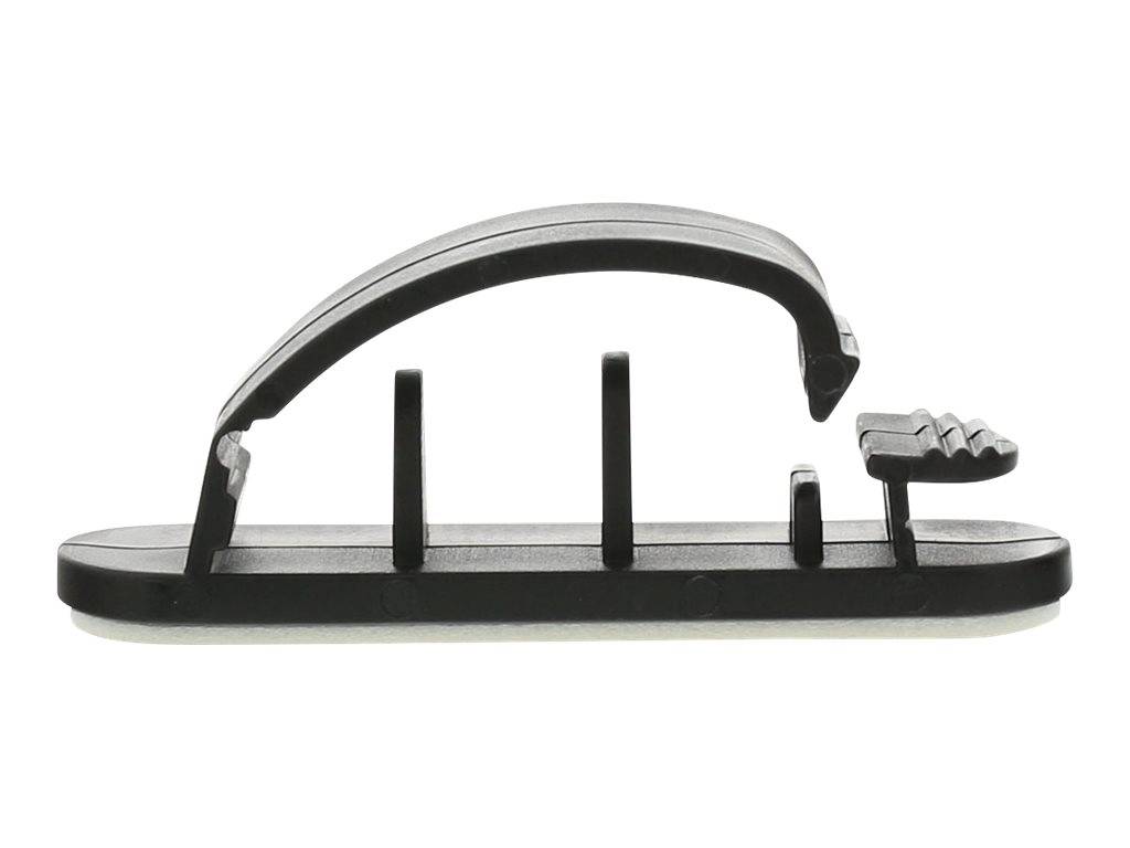 INLINE - 10er Pack Kabelmanager - mit Klebesockel - 5,4cm - schwarz