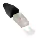 INLINE - 10er Pack Crimpst. RJ45 gesch. - mit Knickschutz & Einfädelhilfe - schwarz INLINE - 10er Pack Crimpst. RJ45 gesch. - mit Knickschutz & Einfädelhilfe - schwarz