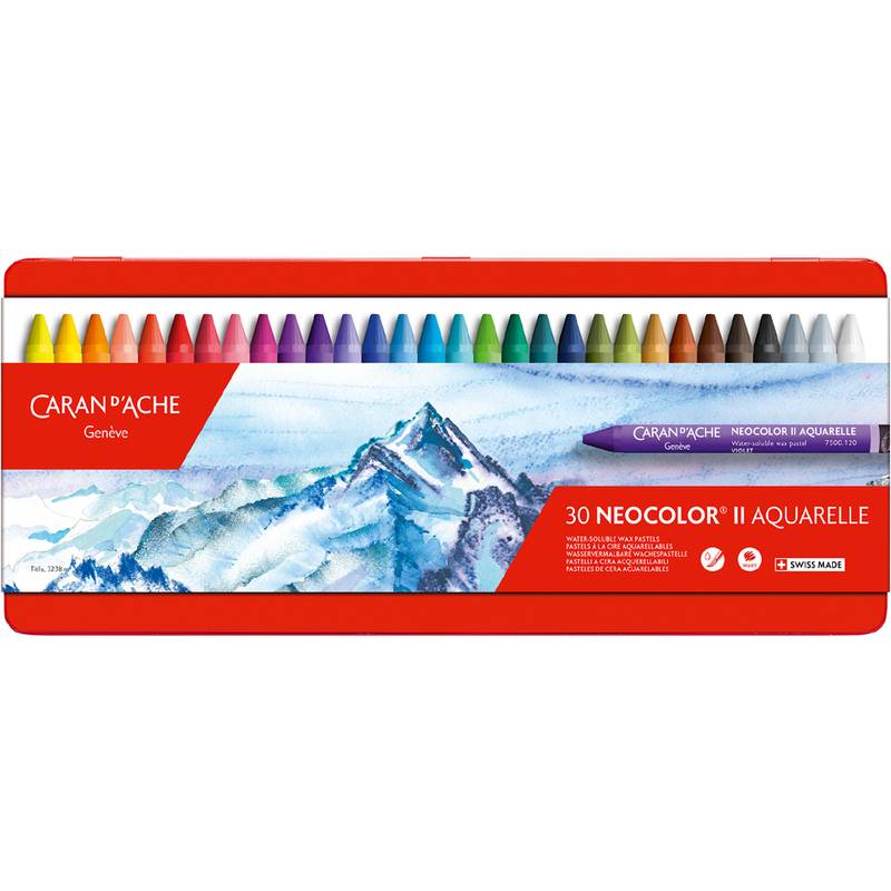 CARAN D'ACHE Aquarell-Wachsmalstift NEOCOLOR II, 30er Etui