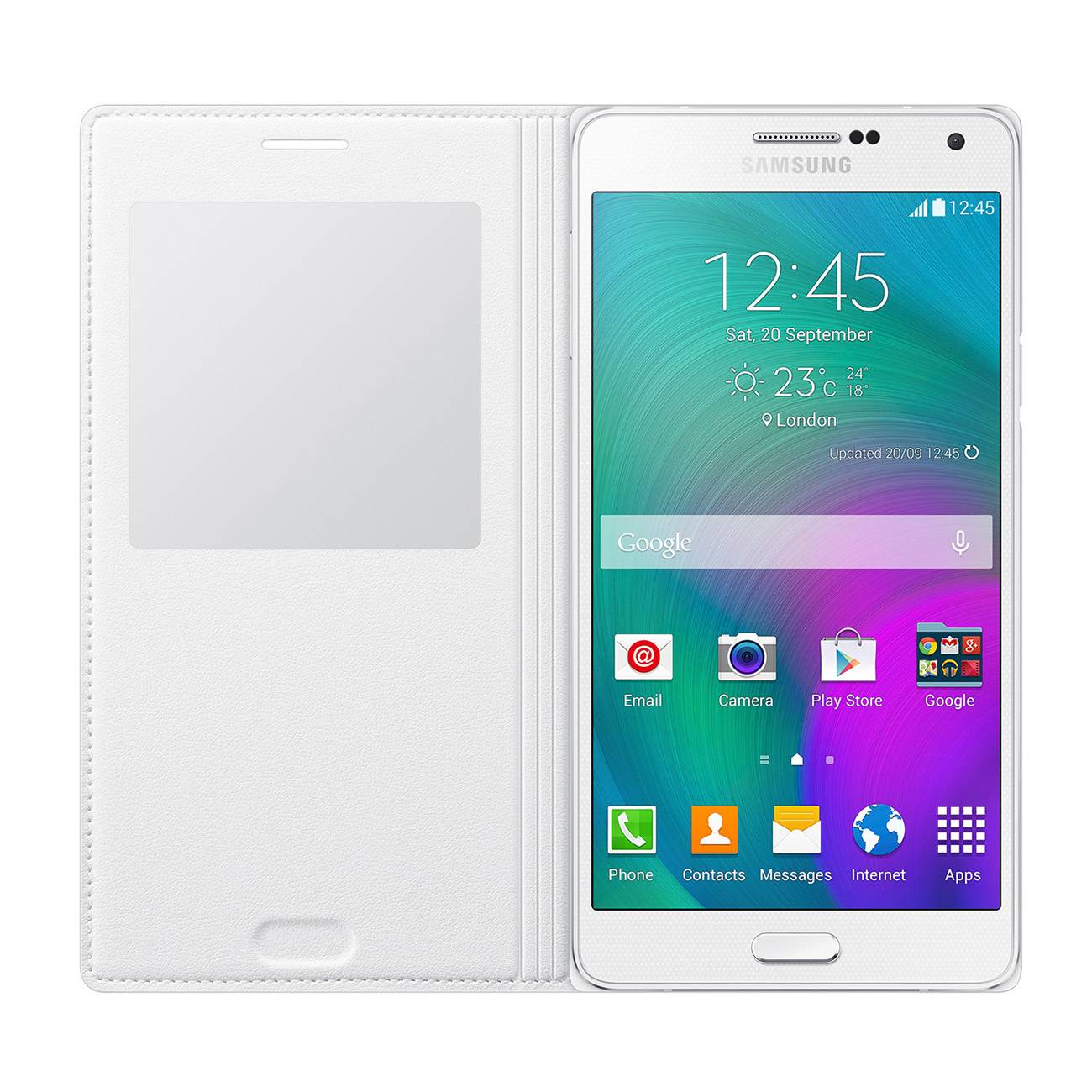Samsung S-View Cover Galaxy A7 weiss Handyhülle