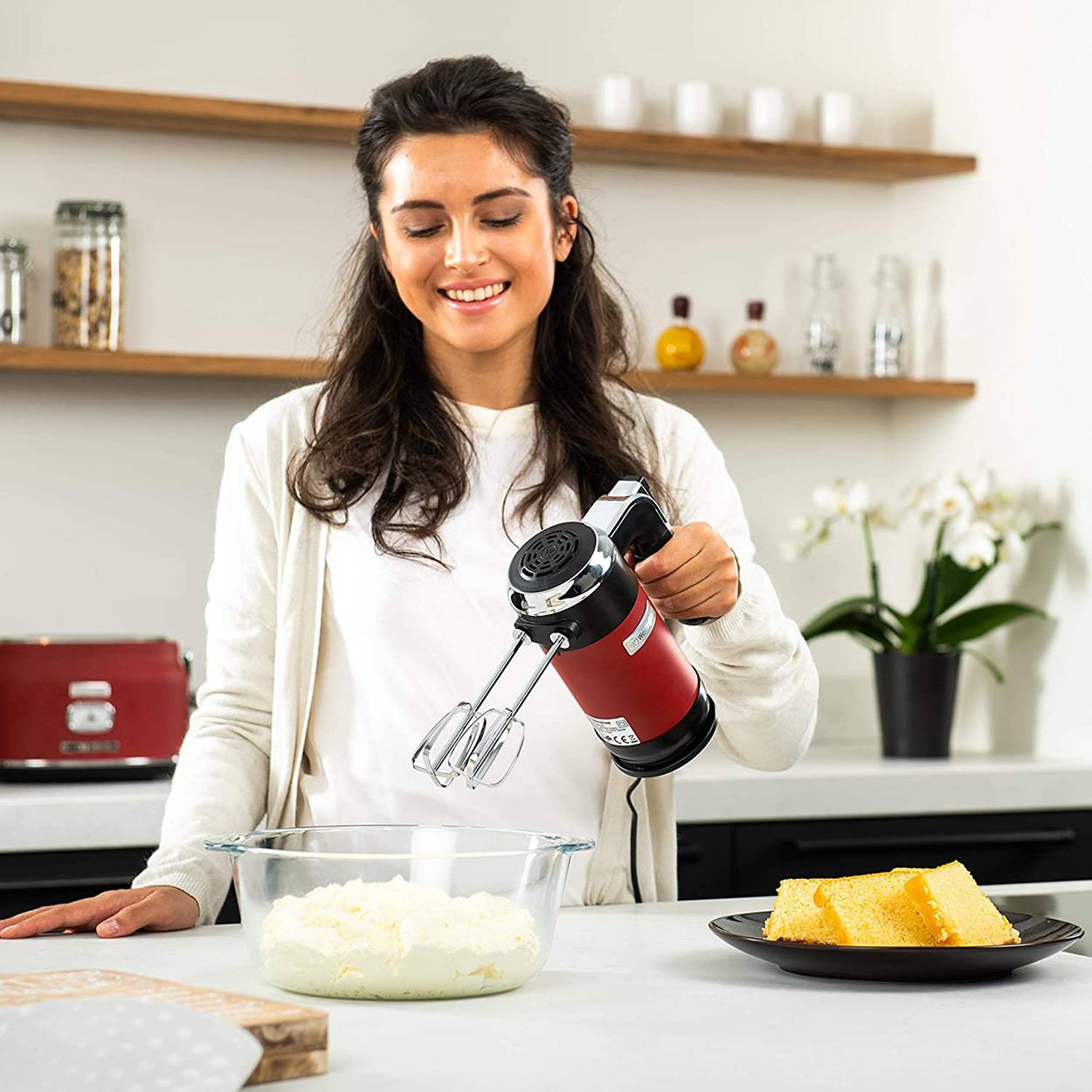 Westinghouse WKHM250 Handrührgerät-rot Handmixer