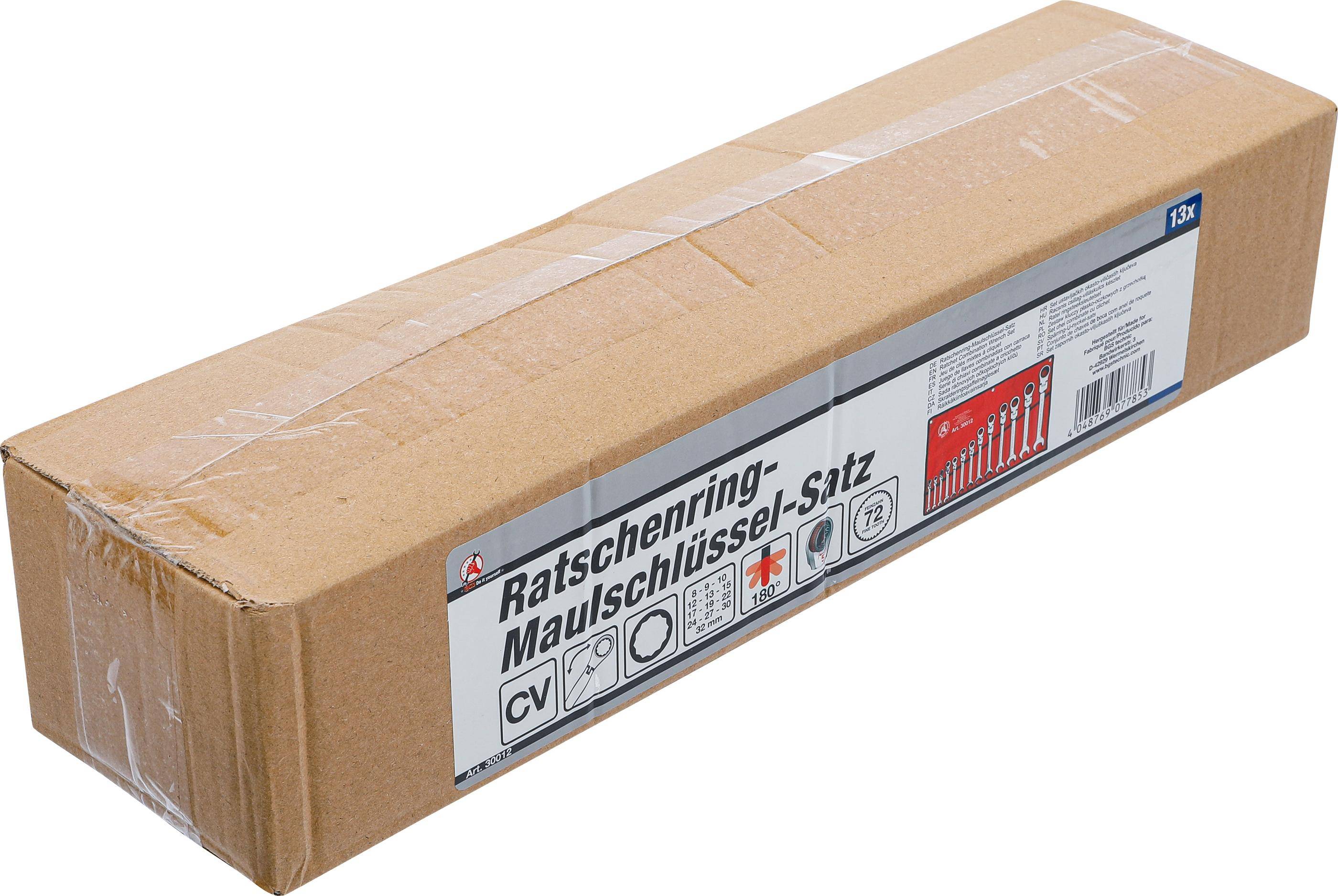 BGS Do It Yourself Ratschenring-Maulschlüssel-Satz | flexible Köpfe |