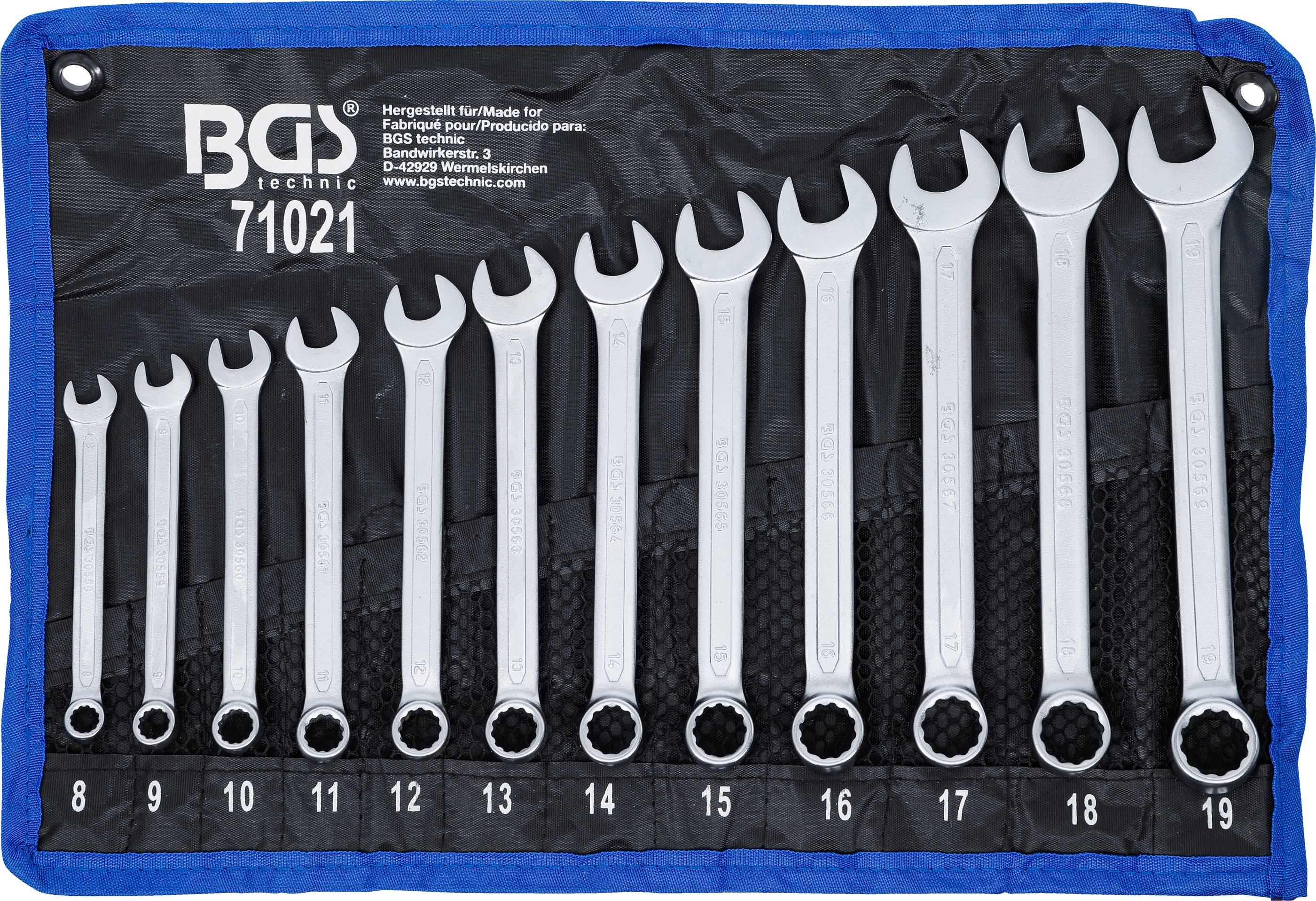 BGS technic Maul-Ringschlssel-Satz | SW 8 - 19 mm | 12-tlg.