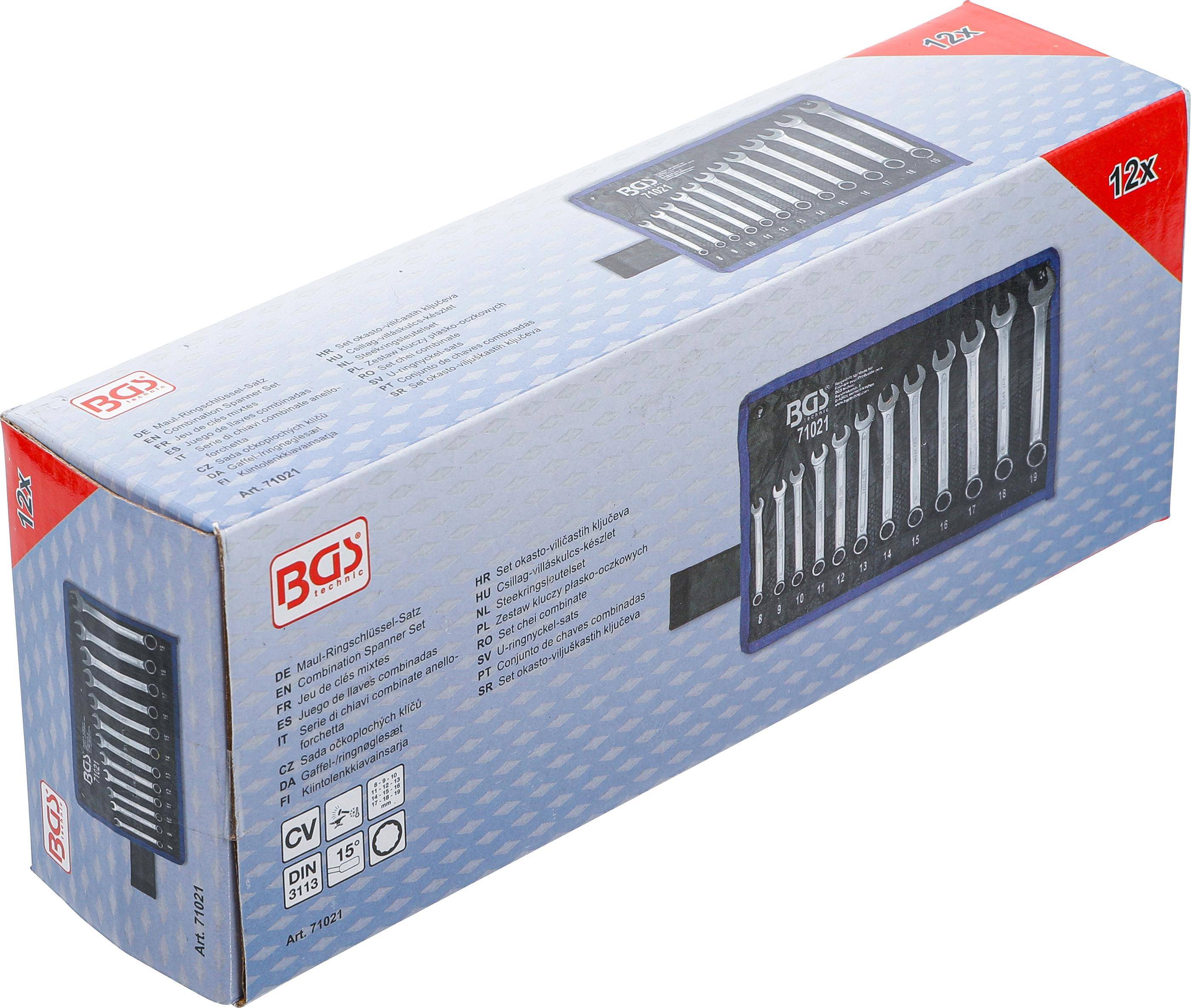 BGS technic Maul-Ringschlssel-Satz | SW 8 - 19 mm | 12-tlg.