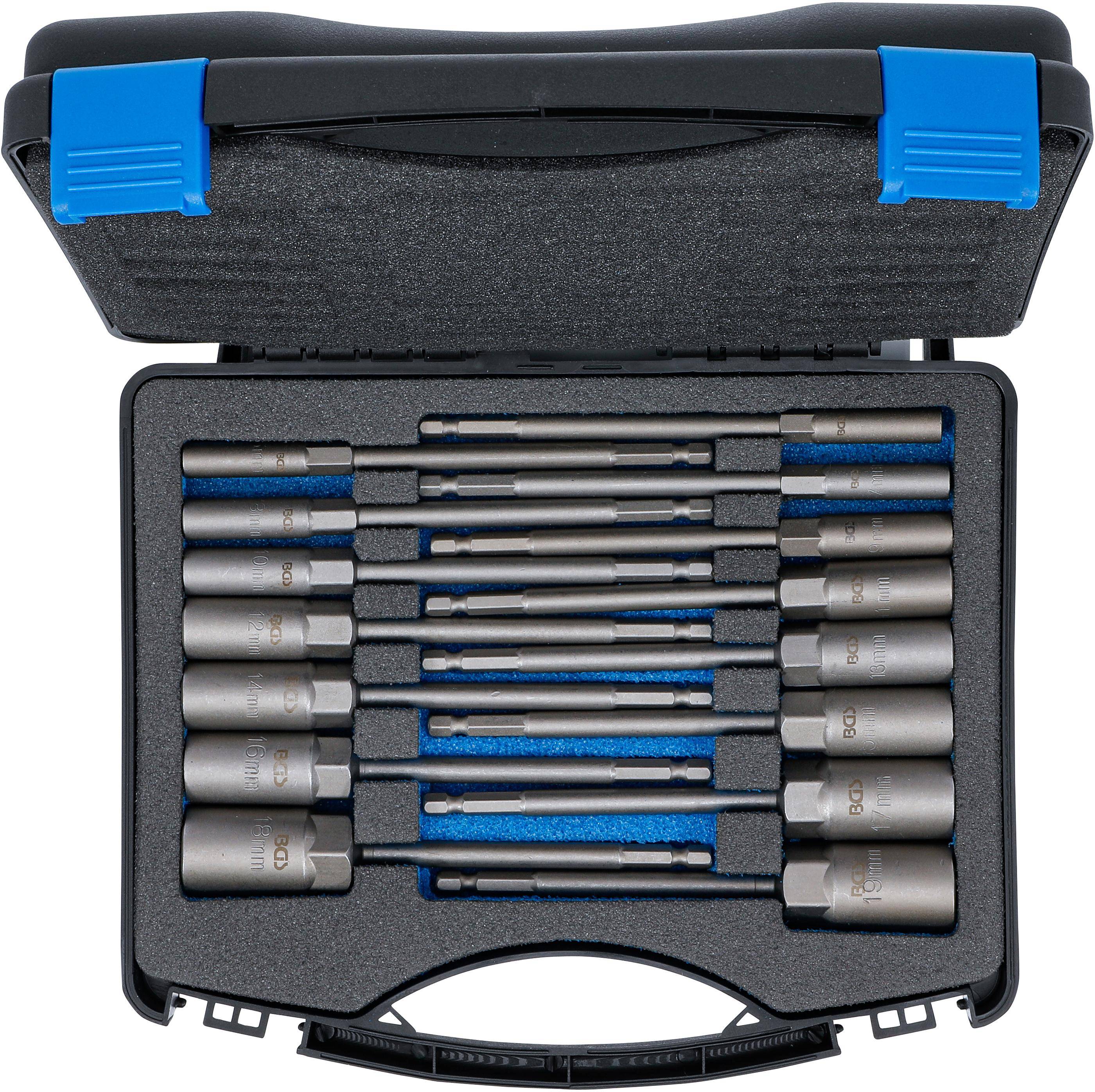 BGS technic Steckschlüssel-Einsatz-Satz, Sechskant | extra lang |