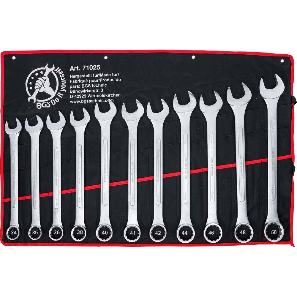 Maul-Ringschlüssel-Satz - XXL - SW 34 bis 50 mm - 11-tlg.