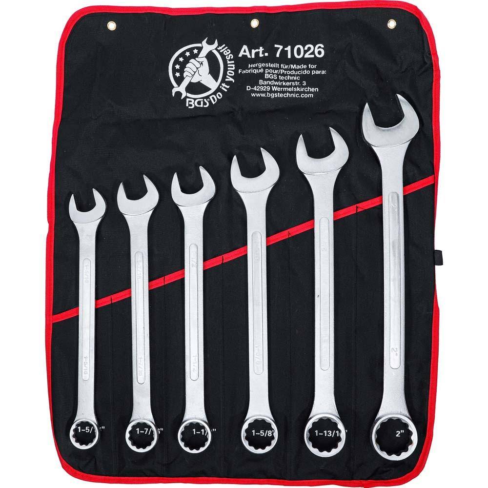 Maul-Ringschlüssel-Satz - XXL - Zollgrößen - SW 1 5/16 '' bis 2 '' - 6-tlg.