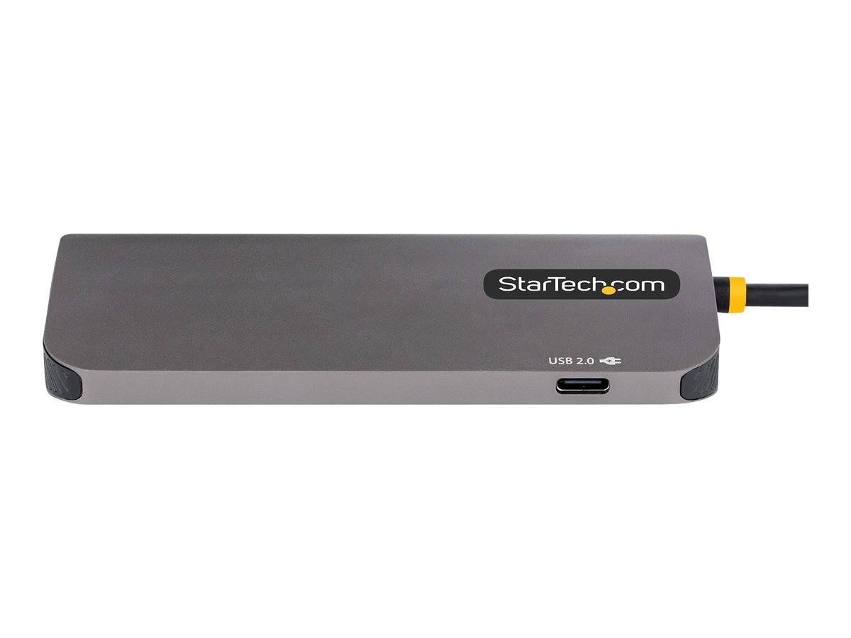 StarTech.com USB C Multiport Adapter, 4K 60Hz HDMI Video, 3-Port 5Gbps USB-A 3.2 Hub, 100W Power Delivery Passthrough, GbE, USB Type-C Mini Travel