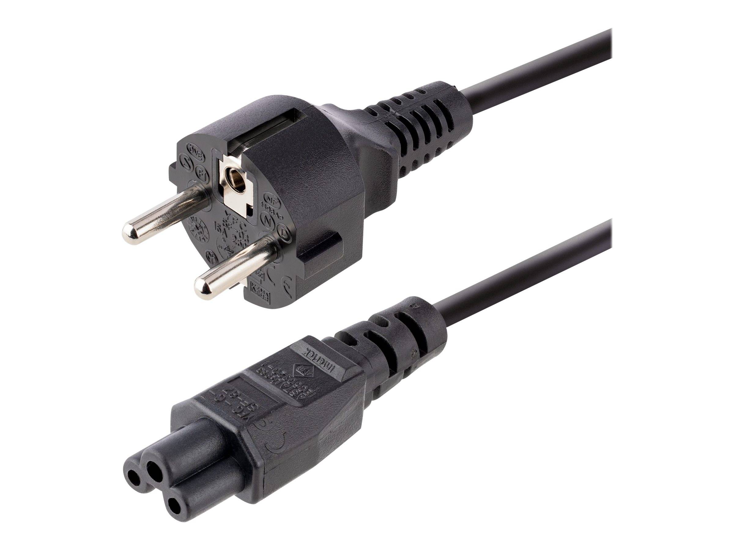 StarTech.com 3m (10ft) Laptop Power Cord, EU Schuko to C5, 2.5A 250V, 18AWG, Notebook / Laptop Replacement AC Cord, Printer/Power Brick Cord