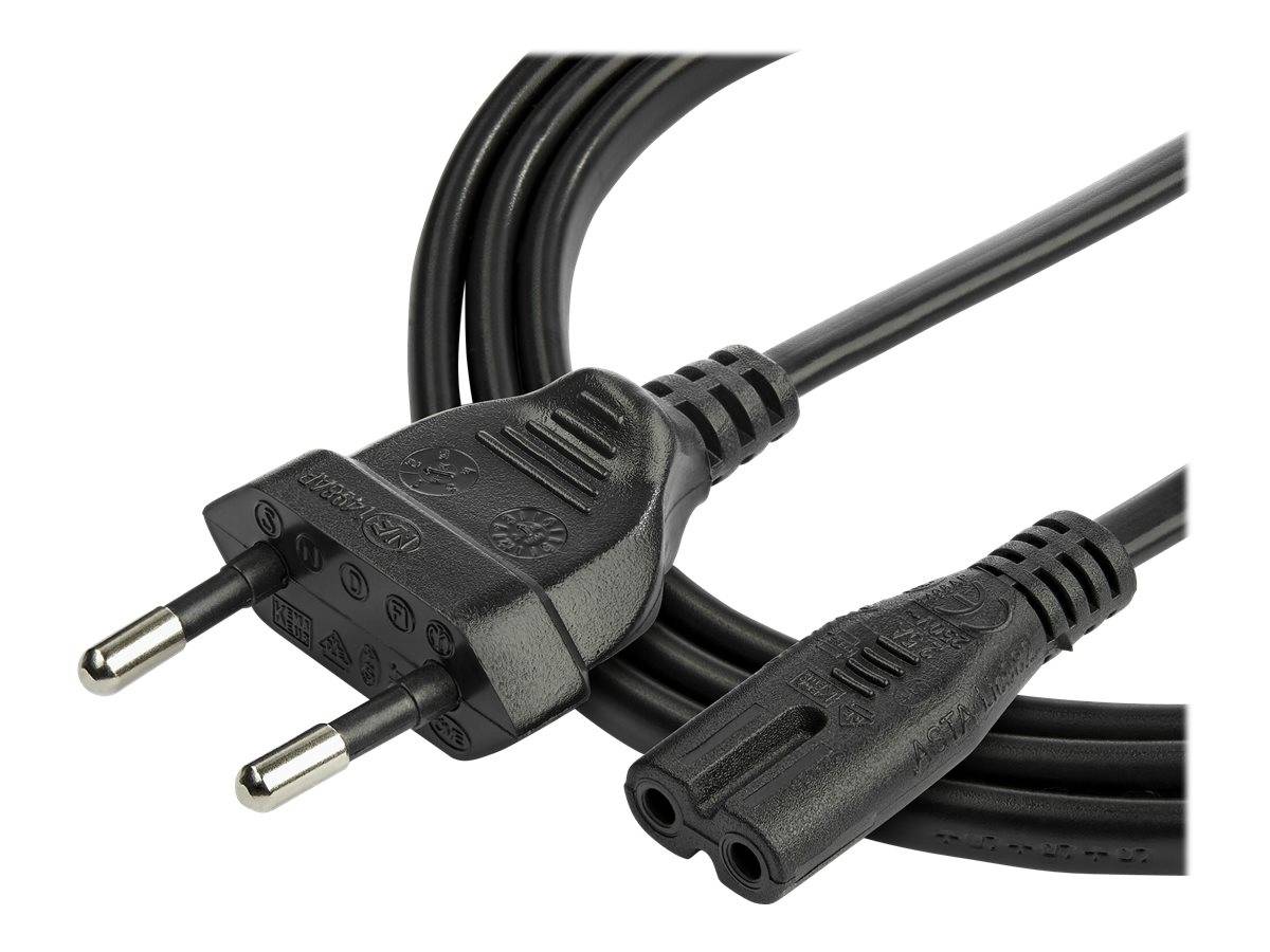 StarTech.com 3m (10ft) Laptop Power Cord, EU Plug to C7, 2.5A 250V, 18AWG, Notebook / Laptop Replacement AC Power Cord,