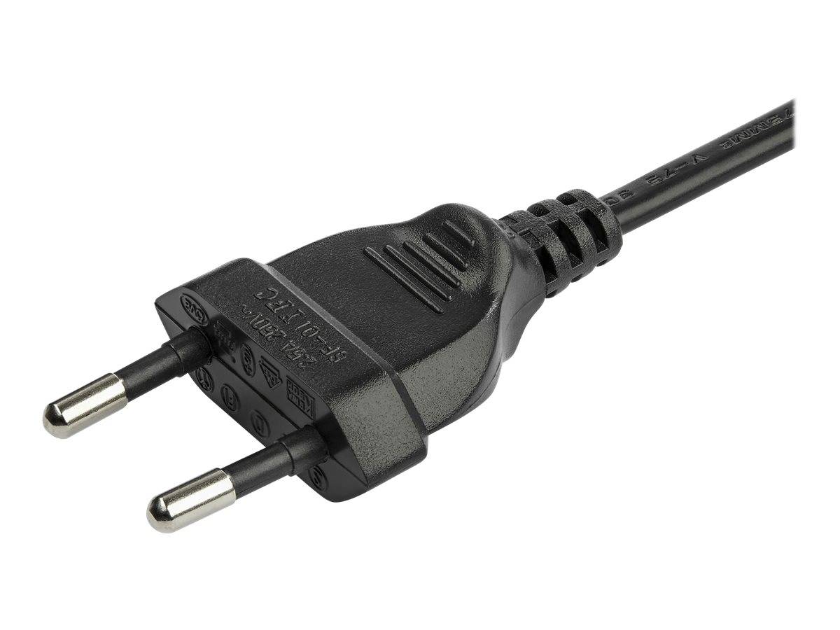 StarTech.com 2m (6ft) Laptop Power Cord, EU Plug to C7, 2.5A 250V, 18AWG, Notebook / Laptop Replacement AC Power Cord, P