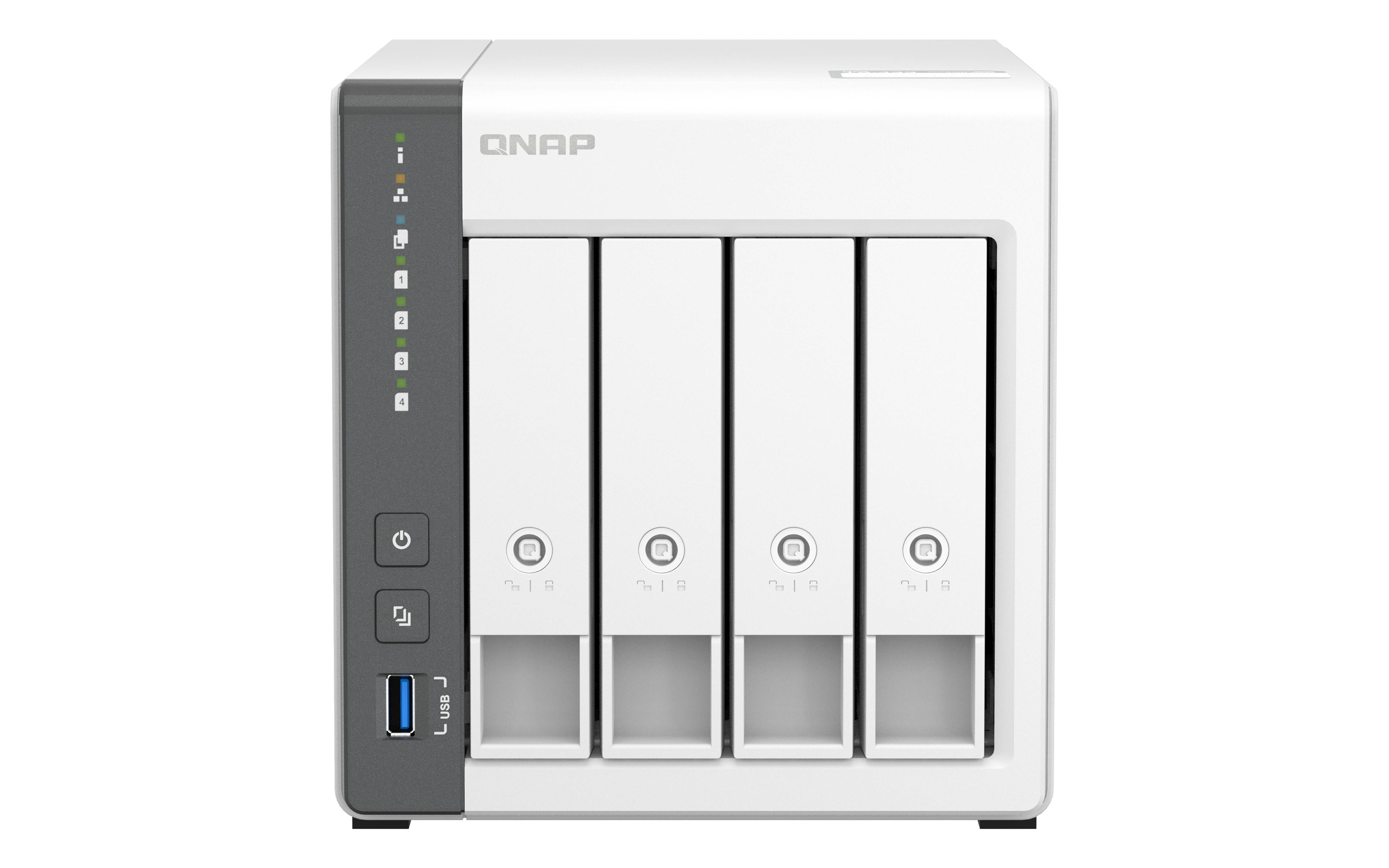 QNAP TS-433 - NAS-Server - 4 Schächte - SATA 6Gb/s - RAID RAID 0 - 1 - 5 - 6 - 1