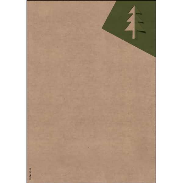 Weihnachtspapier-Set A4 100g 25 Blatt Kraftpapier Cut-out style