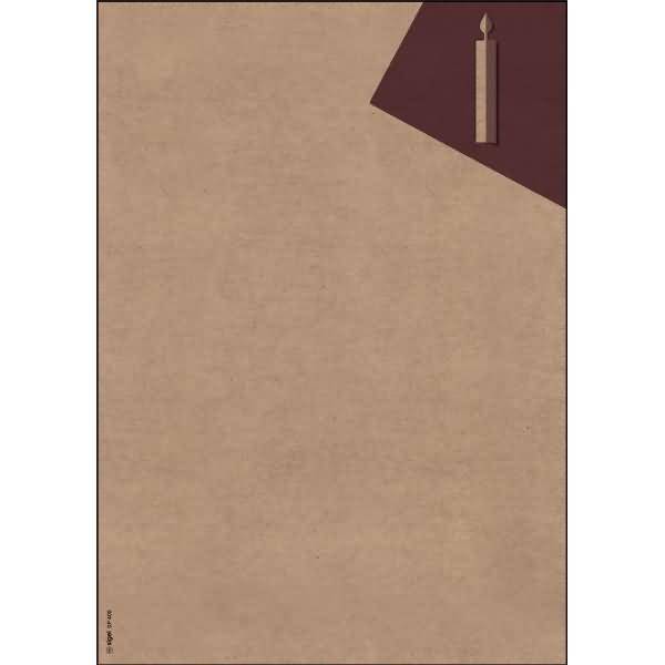 Weihnachtspapier-Set A4 100g 25 Blatt Kraftpapier Cut-out style