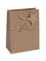 Sigel GT038, Geschenkverpackungstasche, Braun, Abbildung, Papier, Weihnachten, Weihnachten