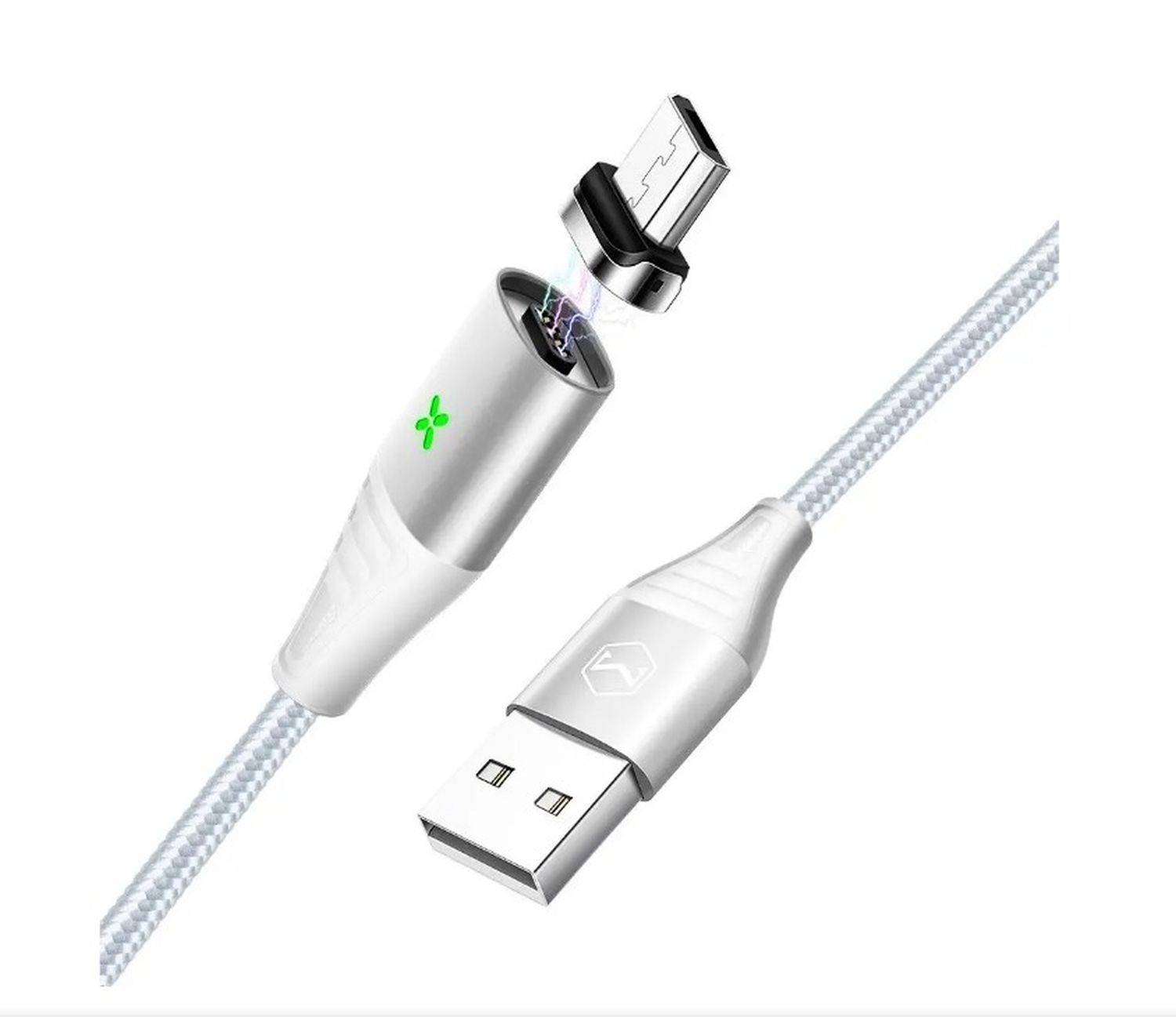 Mcdodo Magnet Kabel Quick Charge 4.0 Schnell-Ladekabel Micro-USB Ladekabel Magnetisch Schnell Datenkabel Sync silber