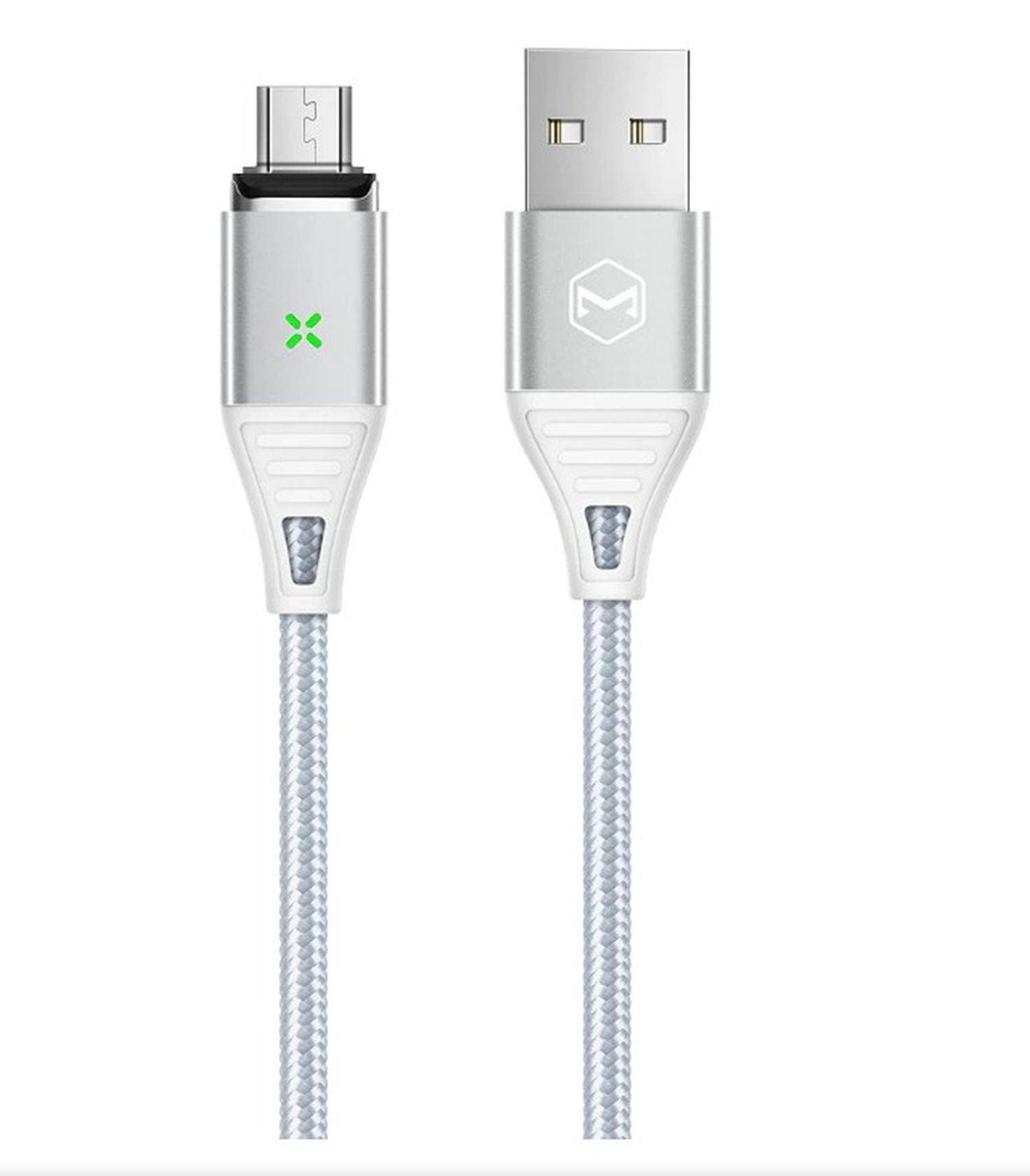 Mcdodo Magnet Kabel Quick Charge 4.0 Schnell-Ladekabel Micro-USB Ladekabel Magnetisch Schnell Datenkabel Sync silber