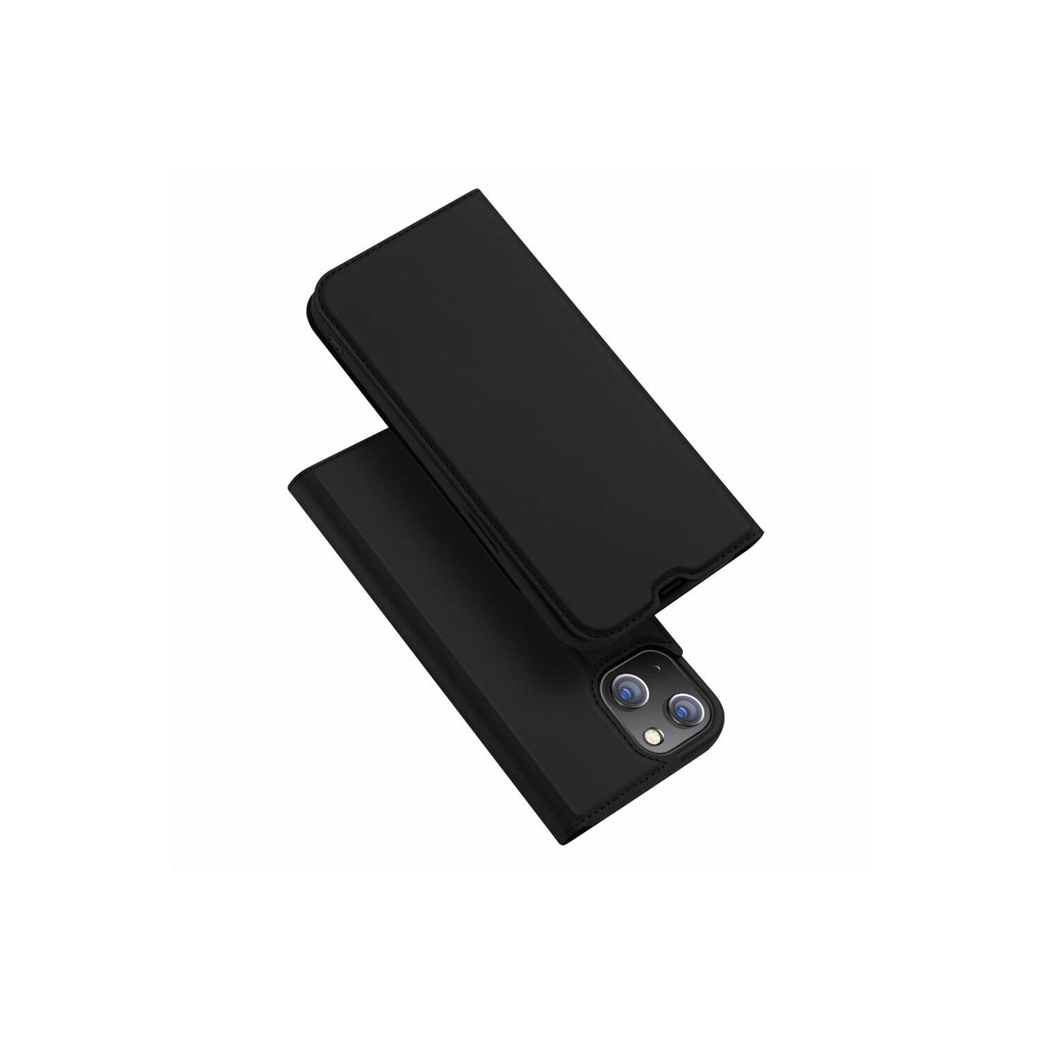 Buch Tasche "Dux Ducis" kompatibel mit iPhone 14 Plus Handy Hülle Etui Brieftasche mit Standfunktion, Kartenfach Schwarz