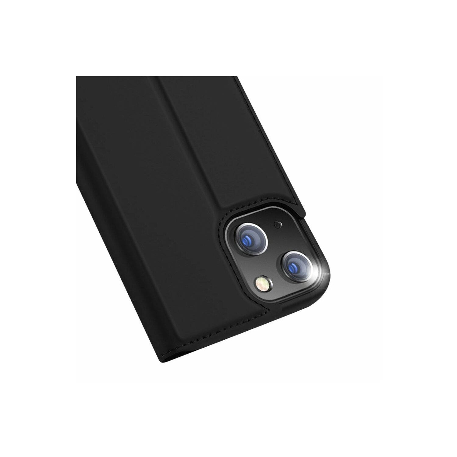 Buch Tasche "Dux Ducis" kompatibel mit iPhone 14 Plus Handy Hülle Etui Brieftasche mit Standfunktion, Kartenfach Schwarz