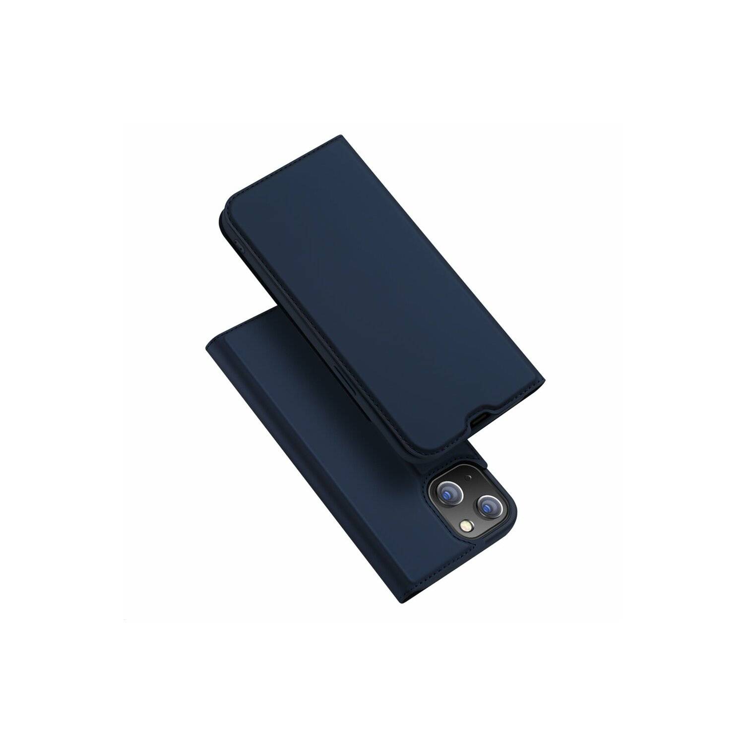 Buch Tasche "Dux Ducis" kompatibel mit iPhone 14 Plus Handy Hülle Etui Brieftasche mit Standfunktion, Kartenfach Blau