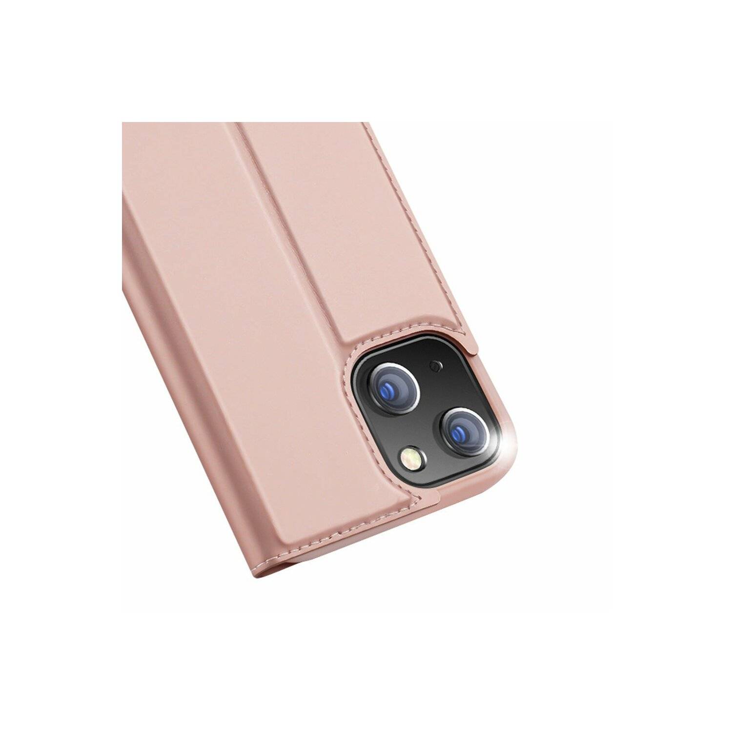 Buch Tasche "Dux Ducis" kompatibel mit iPhone 14 Plus Handy Hülle Etui Brieftasche mit Standfunktion, Kartenfach Rose