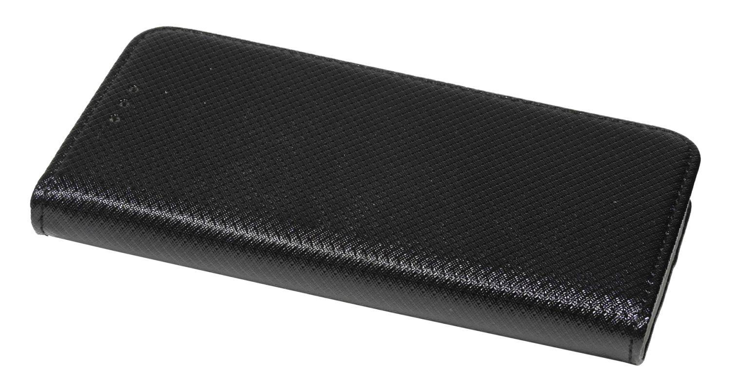 Buch Tasche "Smart" für iPhone 14 Handy Hülle Etui Brieftasche Schutzhülle mit Standfunktion, Kartenfach Schwarz