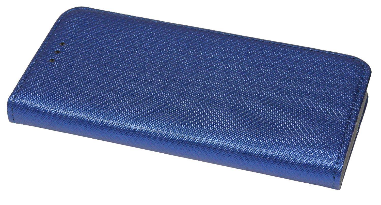 Buch Tasche "Smart" für iPhone 14 Handy Hülle Etui Brieftasche Schutzhülle mit Standfunktion, Kartenfach Blau