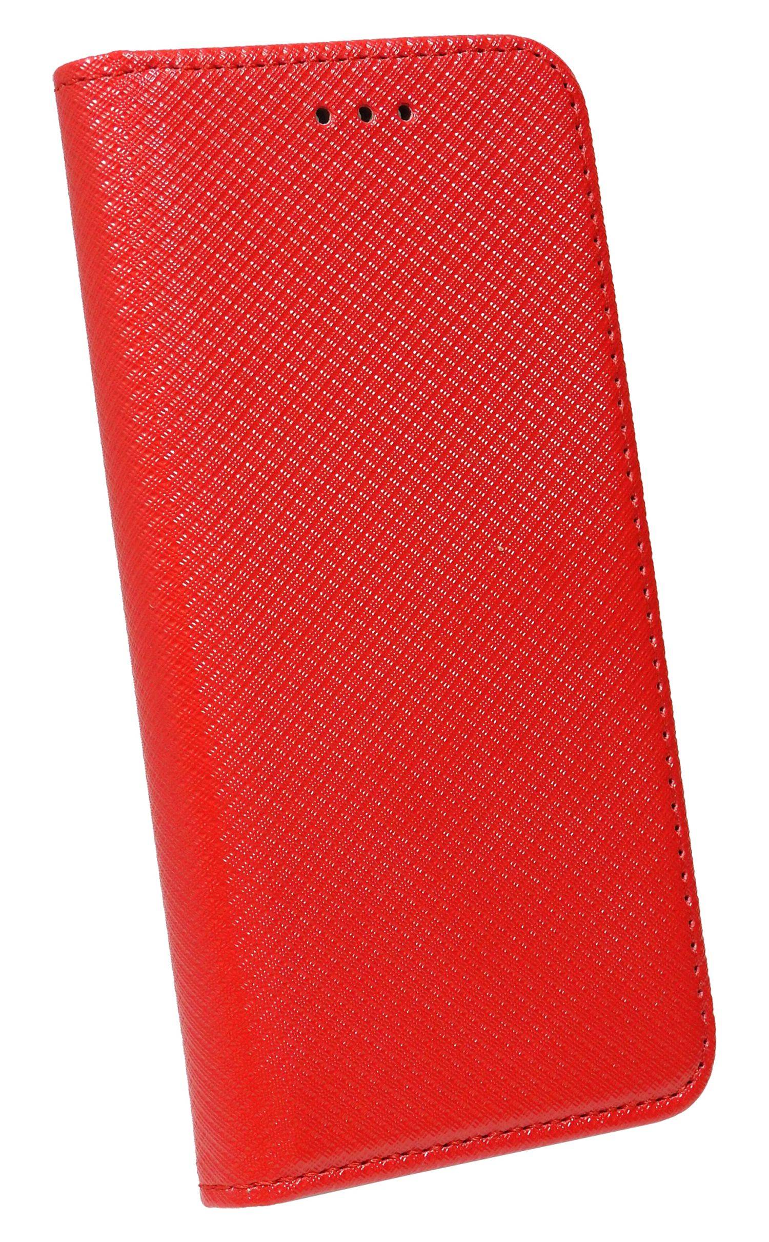Buch Tasche "Smart" für iPhone 14 Handy Hülle Etui Brieftasche Schutzhülle mit Standfunktion, Kartenfach Rot