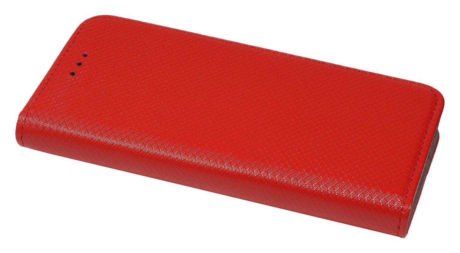 Buch Tasche "Smart" für iPhone 14 Handy Hülle Etui Brieftasche Schutzhülle mit Standfunktion, Kartenfach Rot