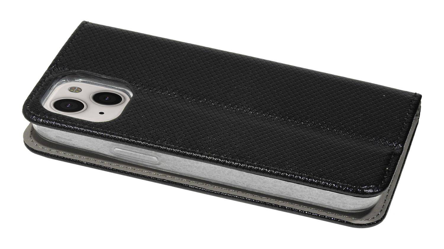 Buch Tasche "Smart" für iPhone 14 Pro Handy Hülle Etui Brieftasche Schutzhülle mit Standfunktion, Kartenfach Schwarz