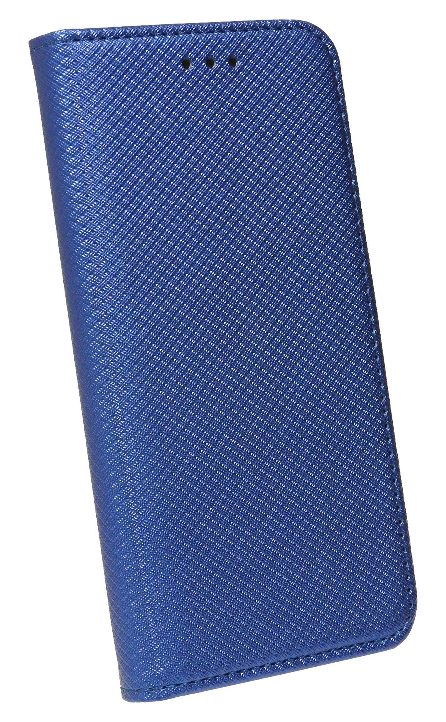 Buch Tasche "Smart" für iPhone 14 Pro Handy Hülle Etui Brieftasche Schutzhülle mit Standfunktion, Kartenfach Blau