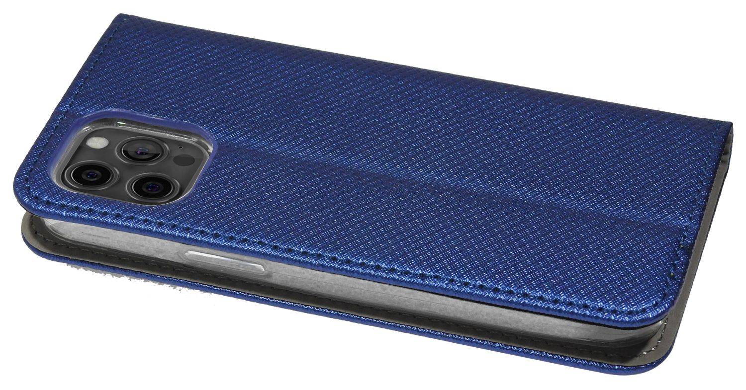Buch Tasche "Smart" für iPhone 14 Pro Max Handy Hülle Etui Brieftasche Schutzhülle mit Standfunktion, Kartenfach Blau
