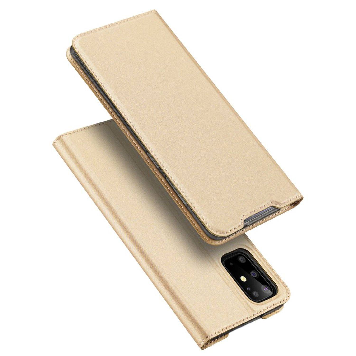 Buch Tasche "Dux Ducis" für Xiaomi Redmi 10A Handy Hülle Etui Brieftasche Schutzhülle mit Standfunktion, Kartenfach Gold