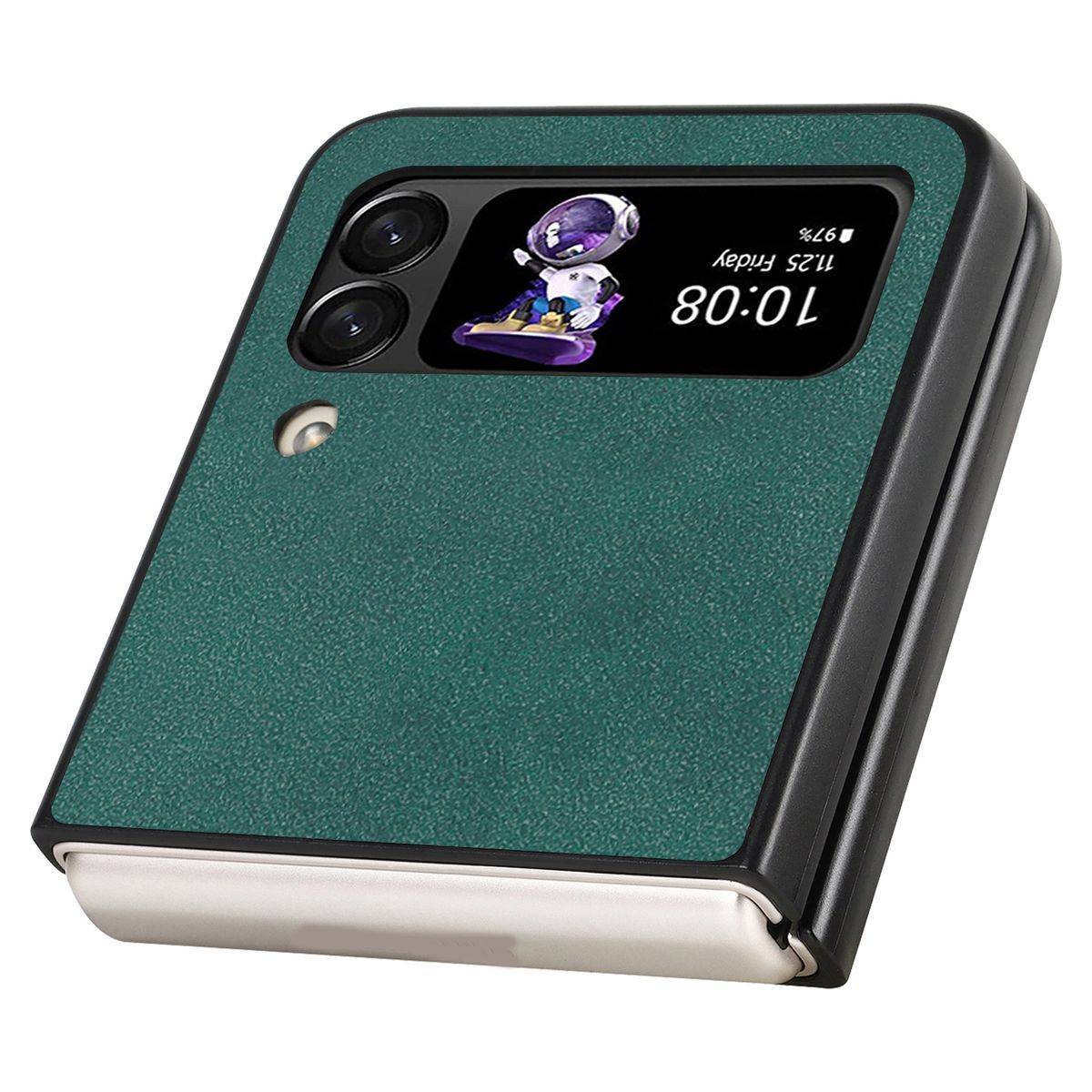 Für Samsung Galaxy Z Flip4 5G Design MagSafe Magnetic Hart Cover Handy Tasche Hülle Etuis Grün