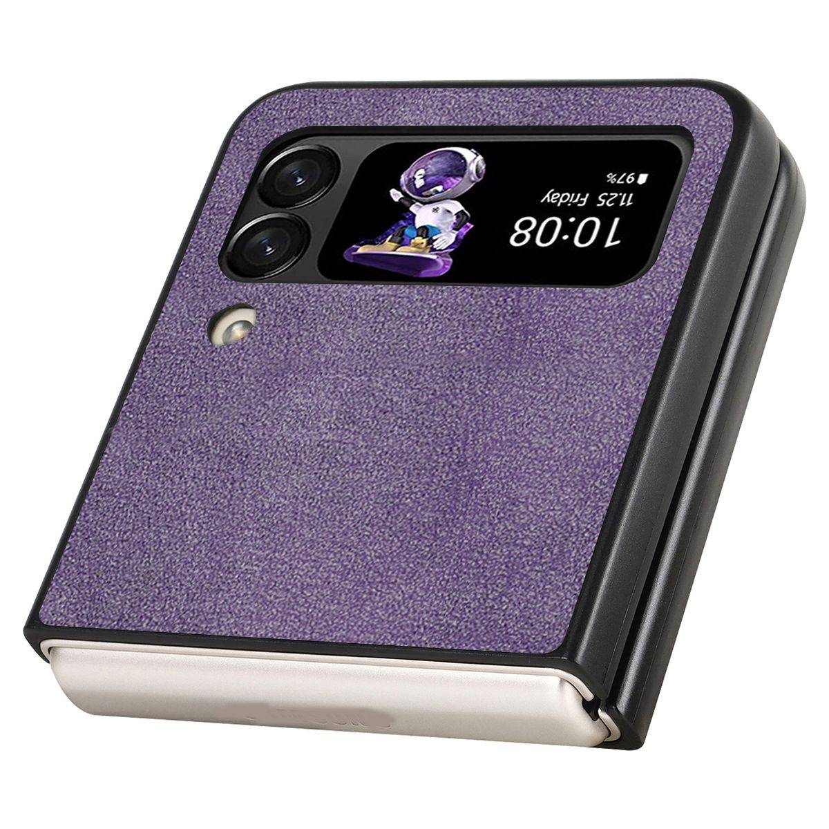 Für Samsung Galaxy Z Flip4 5G Design MagSafe Magnetic Hart Cover Handy Tasche Hülle Etuis Lila