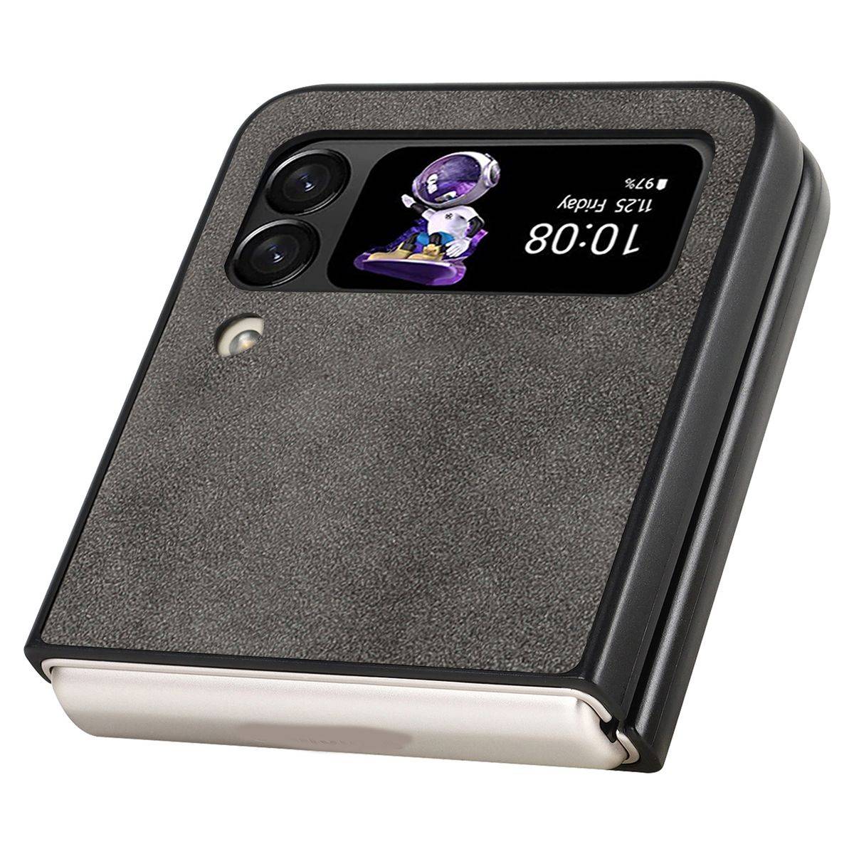 Für Samsung Galaxy Z Flip4 5G Design MagSafe Magnetic Hart Cover Handy Tasche Hülle Etuis Grau