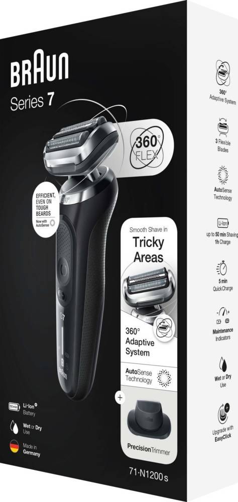 BRAUN Rasierer 7 71-N1200s sw/gr