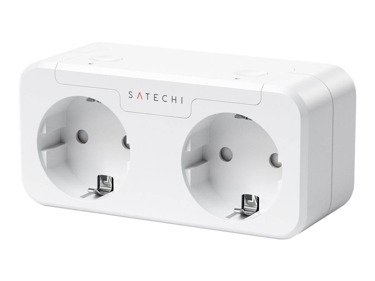 Satechi Dual Smart Outlet - Smart-Stecker - kabellosWi-Fi - weiß