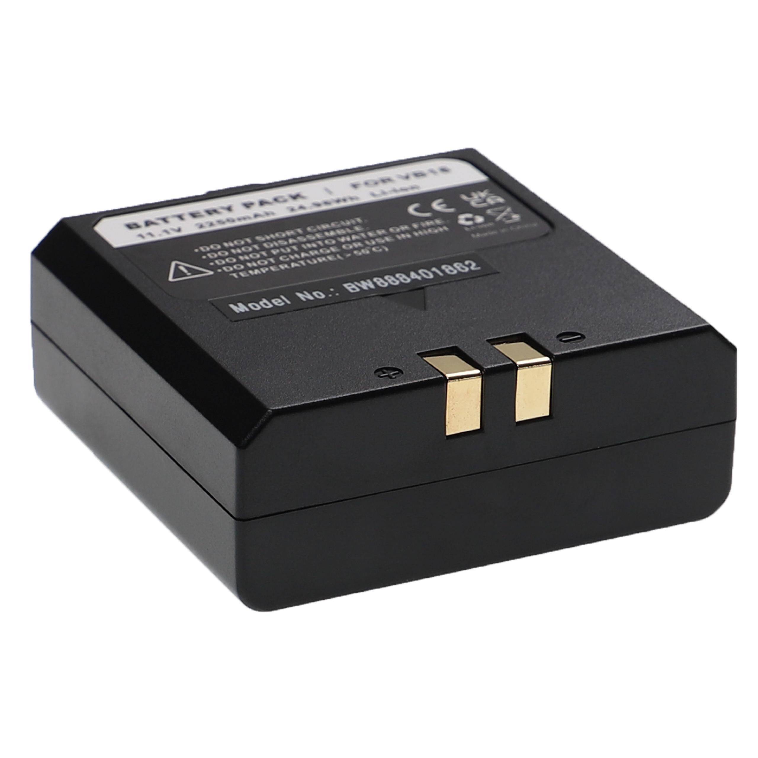 vhbw Akku kompatibel mit Godox VING V850, V860, V850II, V860II Blitzgerät, Kamera-Blitz (2250 mAh, 11,1 V, Li-Ion)