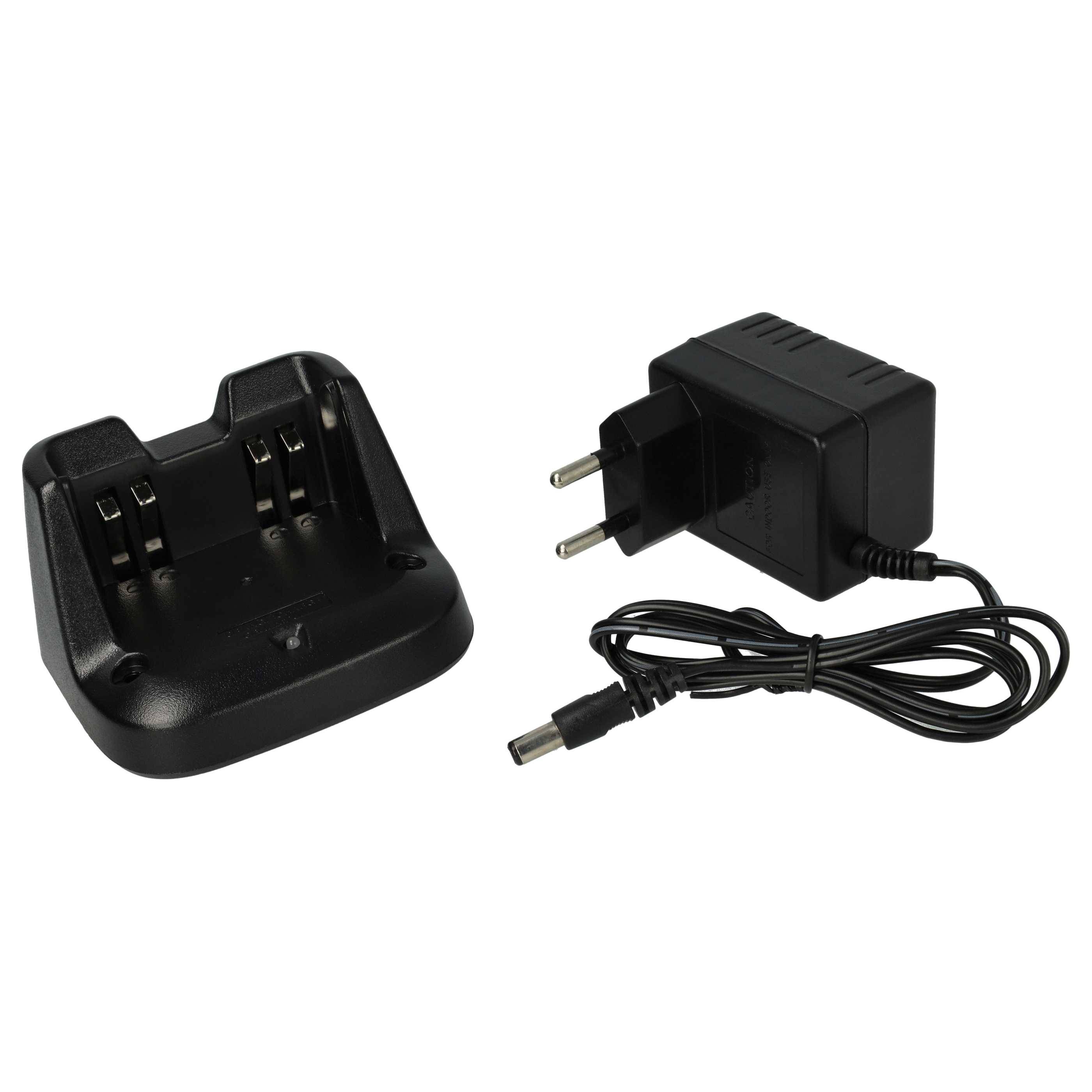 vhbw Ladegerät kompatibel mit Icom IC-F3002, IC-F3001, IC-F3101D, IC-F3003 Funkgerät-Akkus - Ladestation + Netzteil, 12 - 16 V