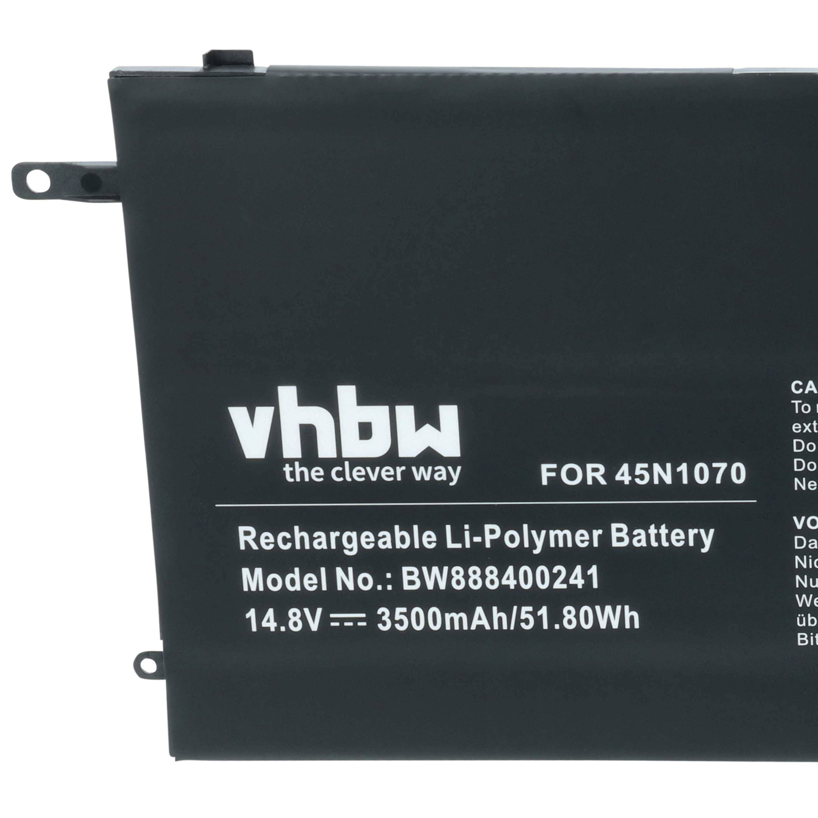 vhbw Akku kompatibel mit Lenovo ThinkPad X1 Carbon 3460, X1 Carbon 3444, X1 Carbon 3448 Notebook (3500 mAh, 14,8 V, Li-Polymer)